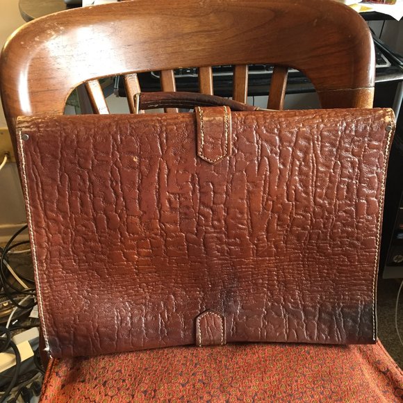 VINTAGE SWEDISH LEATHER BRIEFCASE - Picture 2 of 15